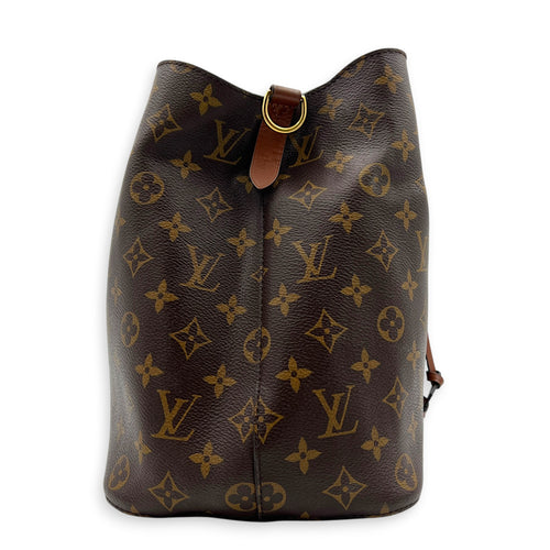 NeoNoe Bucket Bag Brown in Monogram Coated Canvas, Gold hardware