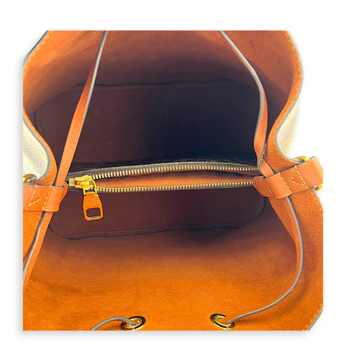 NeoNoe Bucket Bag Brown in Monogram Coated Canvas, Gold hardware