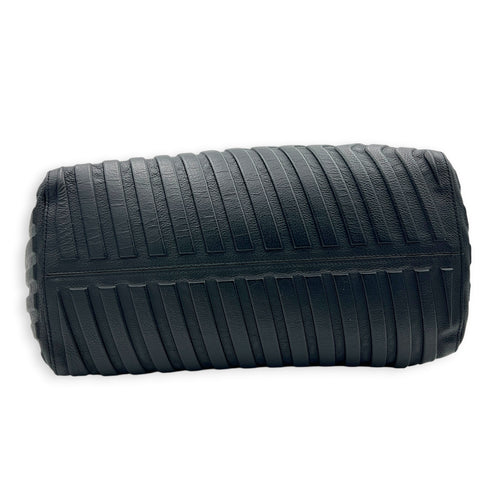 Car Top Handle Bag Black in Calfskin, Gunmetal hardware