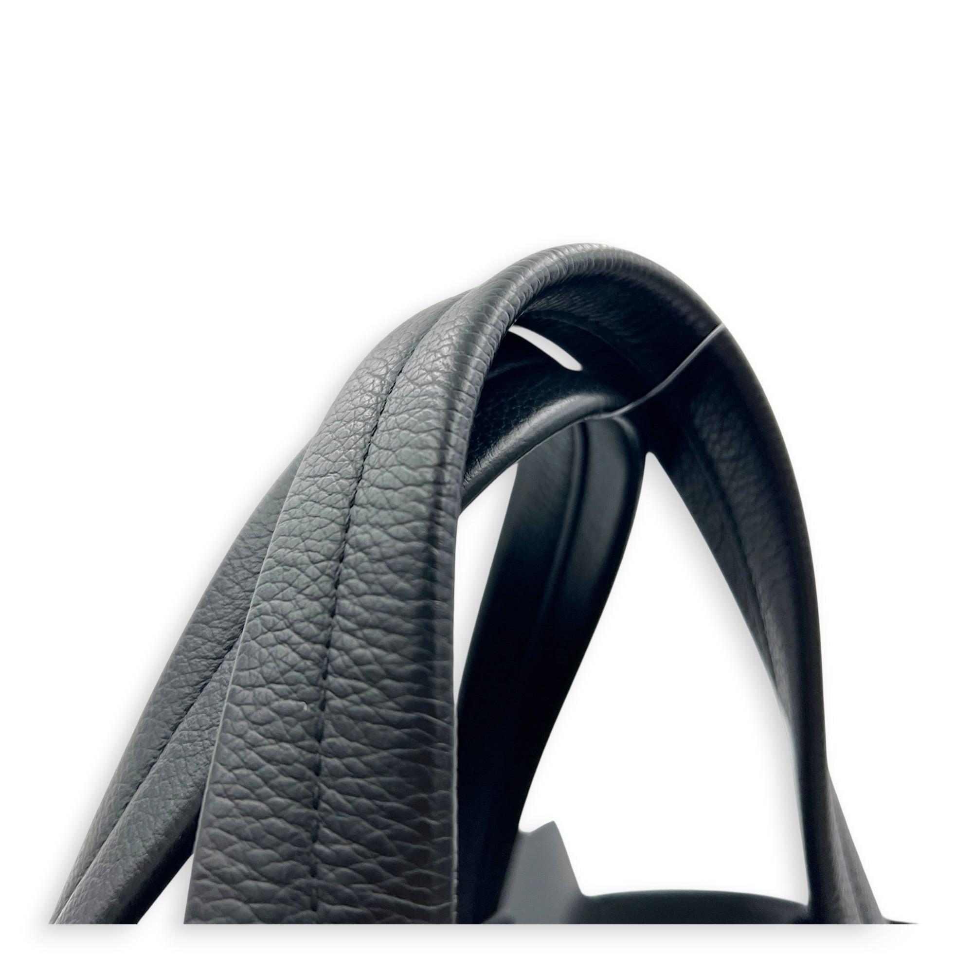 Car Top Handle Bag Black in Calfskin, Gunmetal hardware
