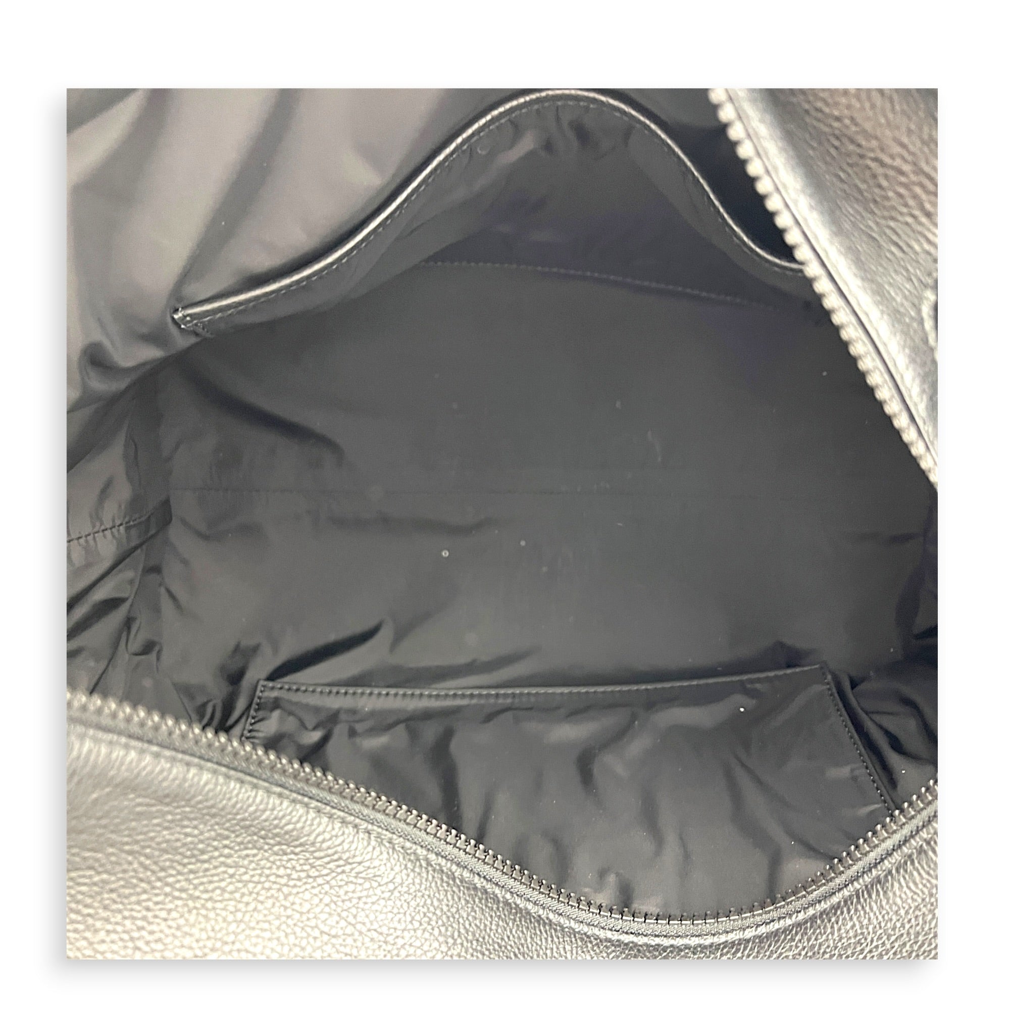 Car Top Handle Bag Black in Calfskin, Gunmetal hardware