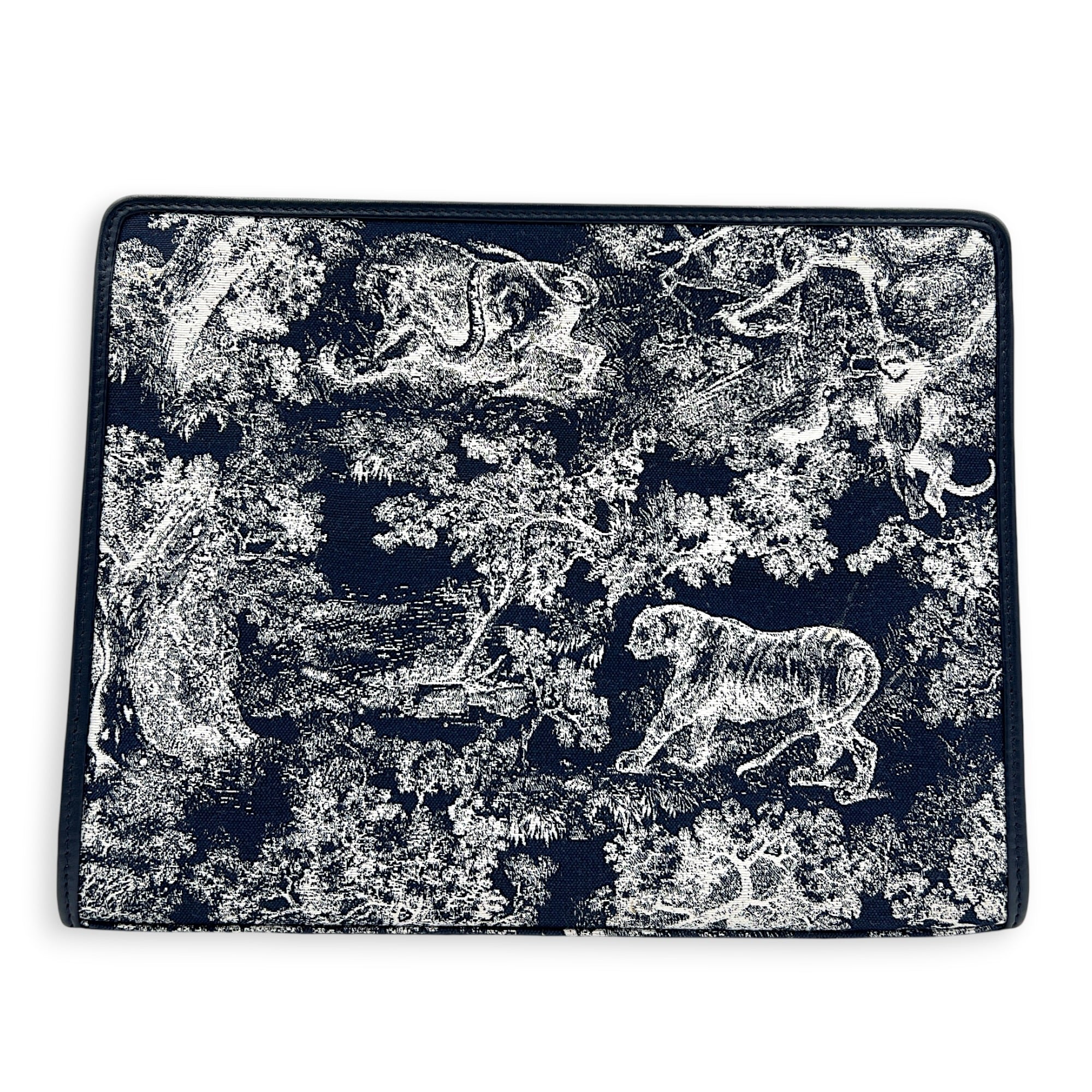 Montaigne 30 Pouch Blue in Jacquard, Gold hardware