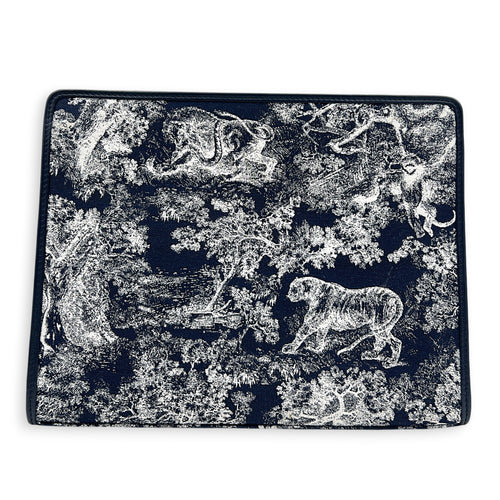 Montaigne 30 Pouch Blue in Jacquard, Gold hardware