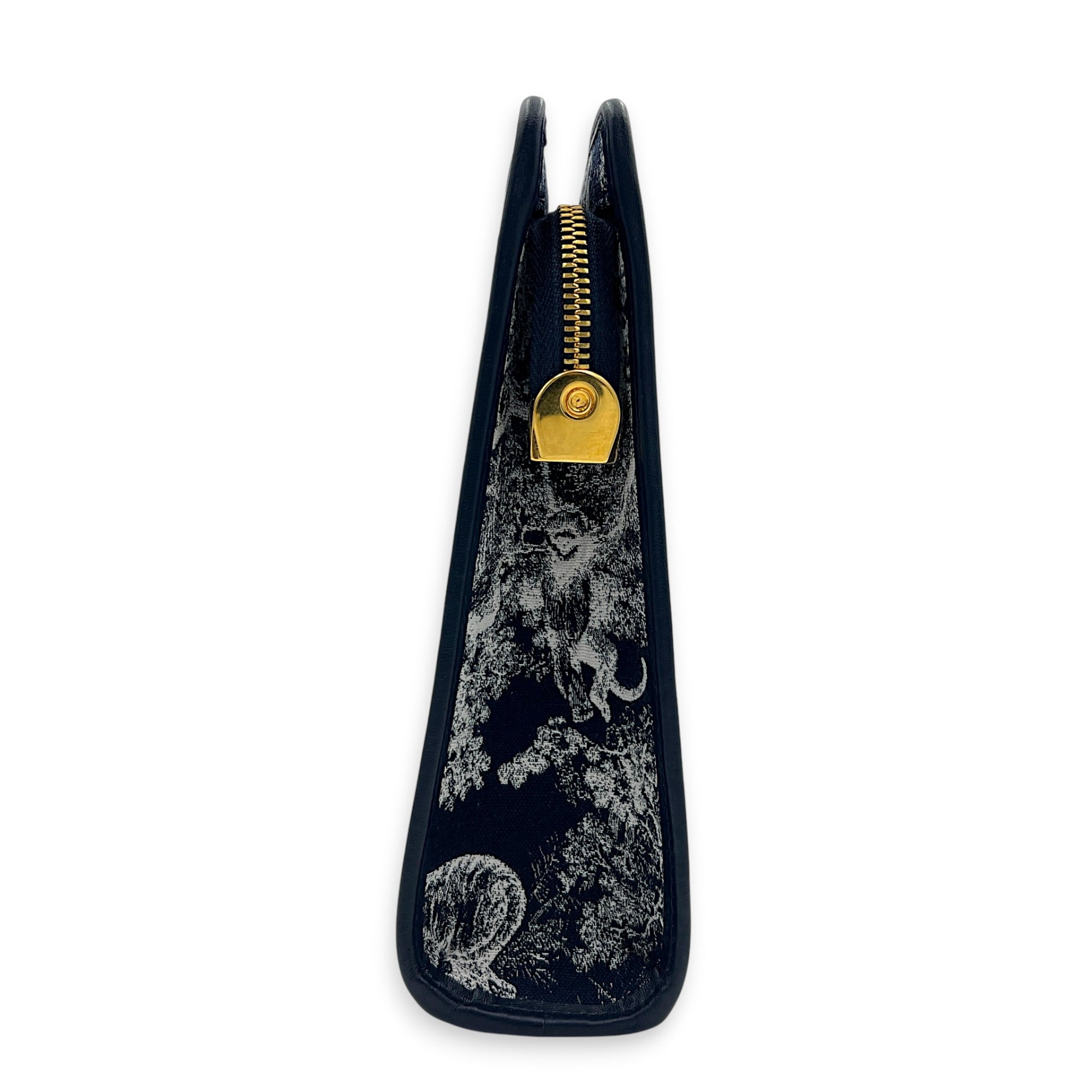 Montaigne 30 Pouch Blue in Jacquard, Gold hardware