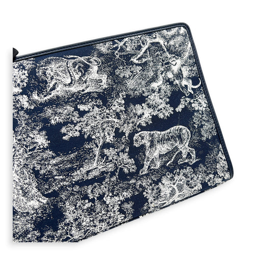 Montaigne 30 Pouch Blue in Jacquard, Gold hardware