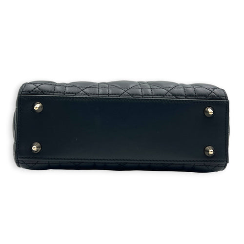 Lady Dior My ABCDior Top Handle Bag Small Black in Lambskin, Gold hardware