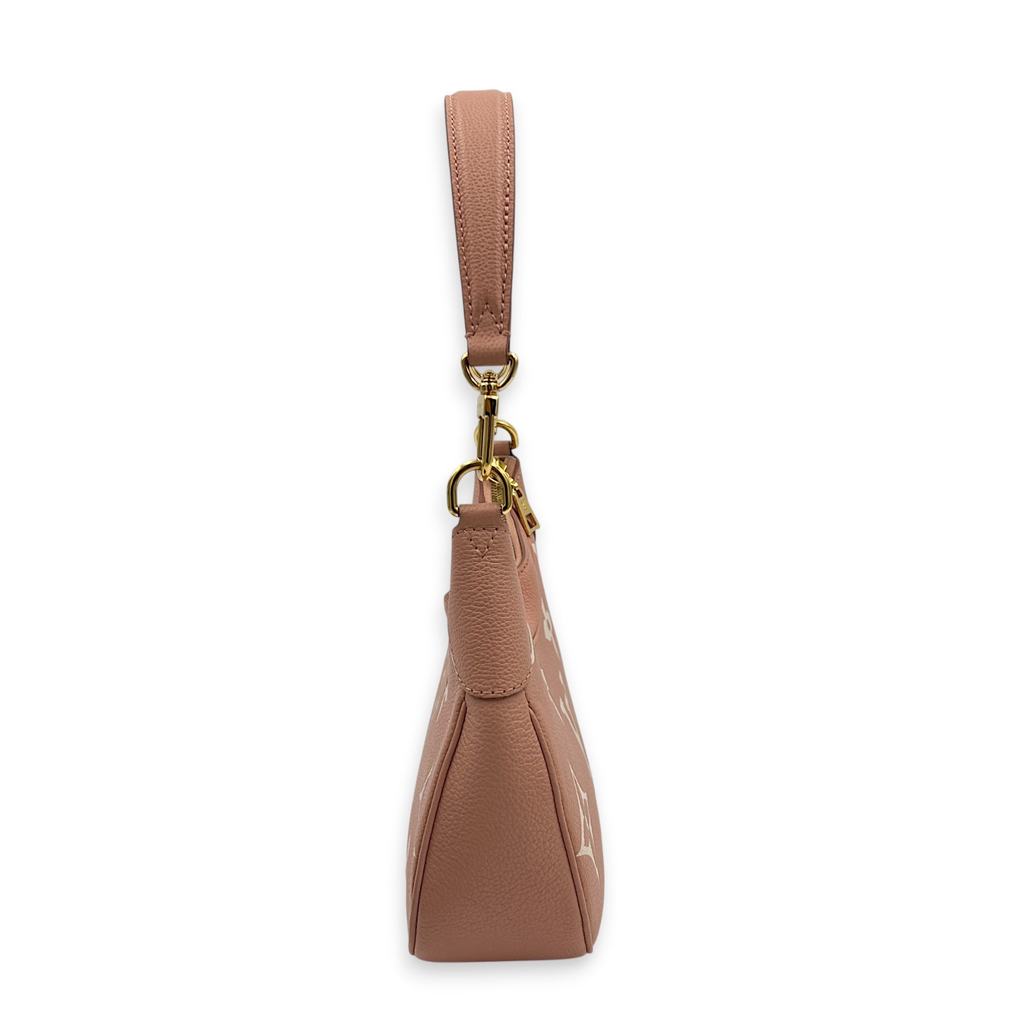 Bagatelle Shoulder Bag Pink in Empreinte Leather, Gold hardware