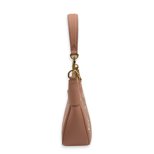 Bagatelle Shoulder Bag Pink in Empreinte Leather, Gold hardware
