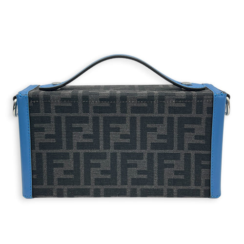 Baguette Box Shoulder Bag Black in Canvas, Silver hardware