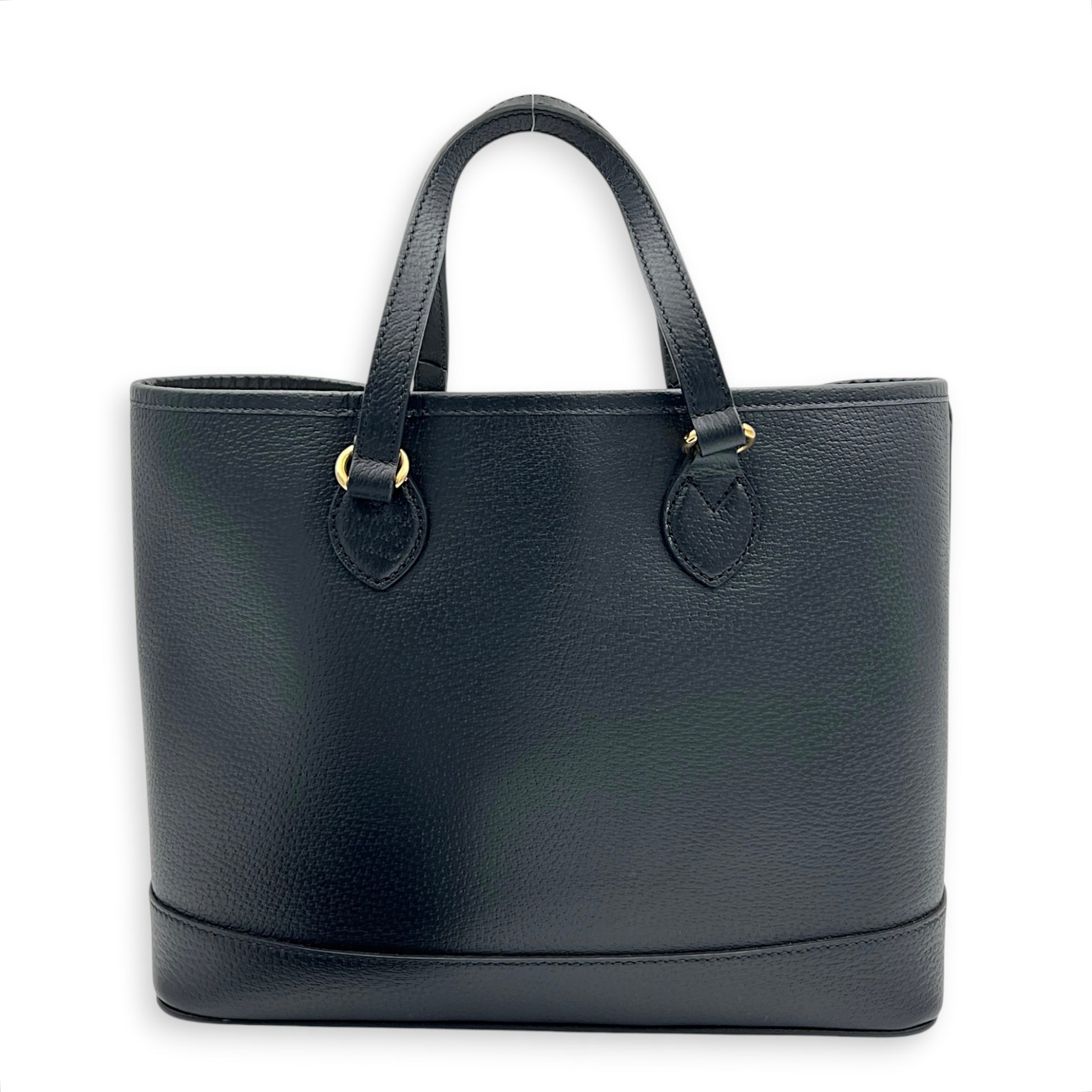 Ophidia Tote Bag Black in Calfskin, Gold hardware