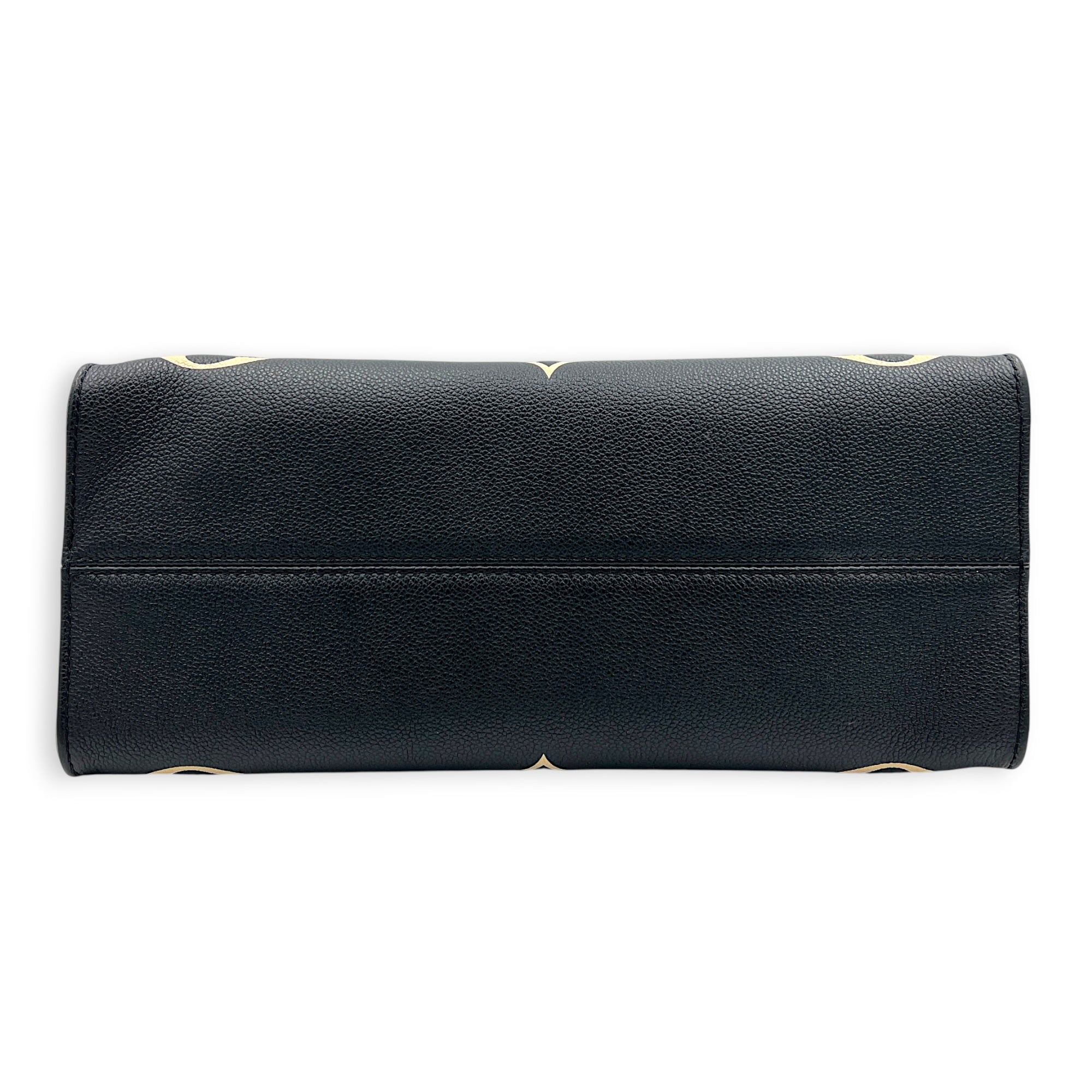 OnTheGo Tote Bag MM Black in Empreinte Leather, Gold hardware