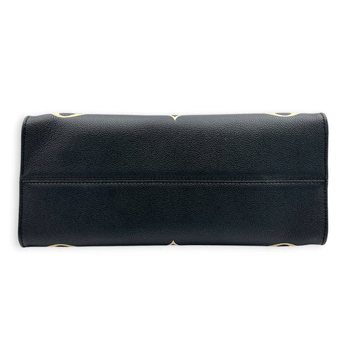 OnTheGo Tote Bag MM Black in Empreinte Leather, Gold hardware