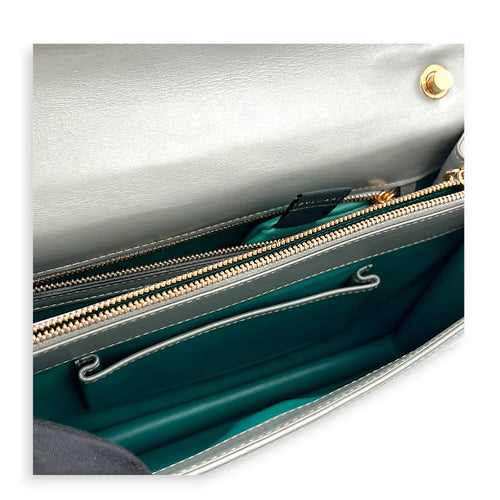 Serpenti Forever Shoulder Bag Grey in Stringray, Gold hardware