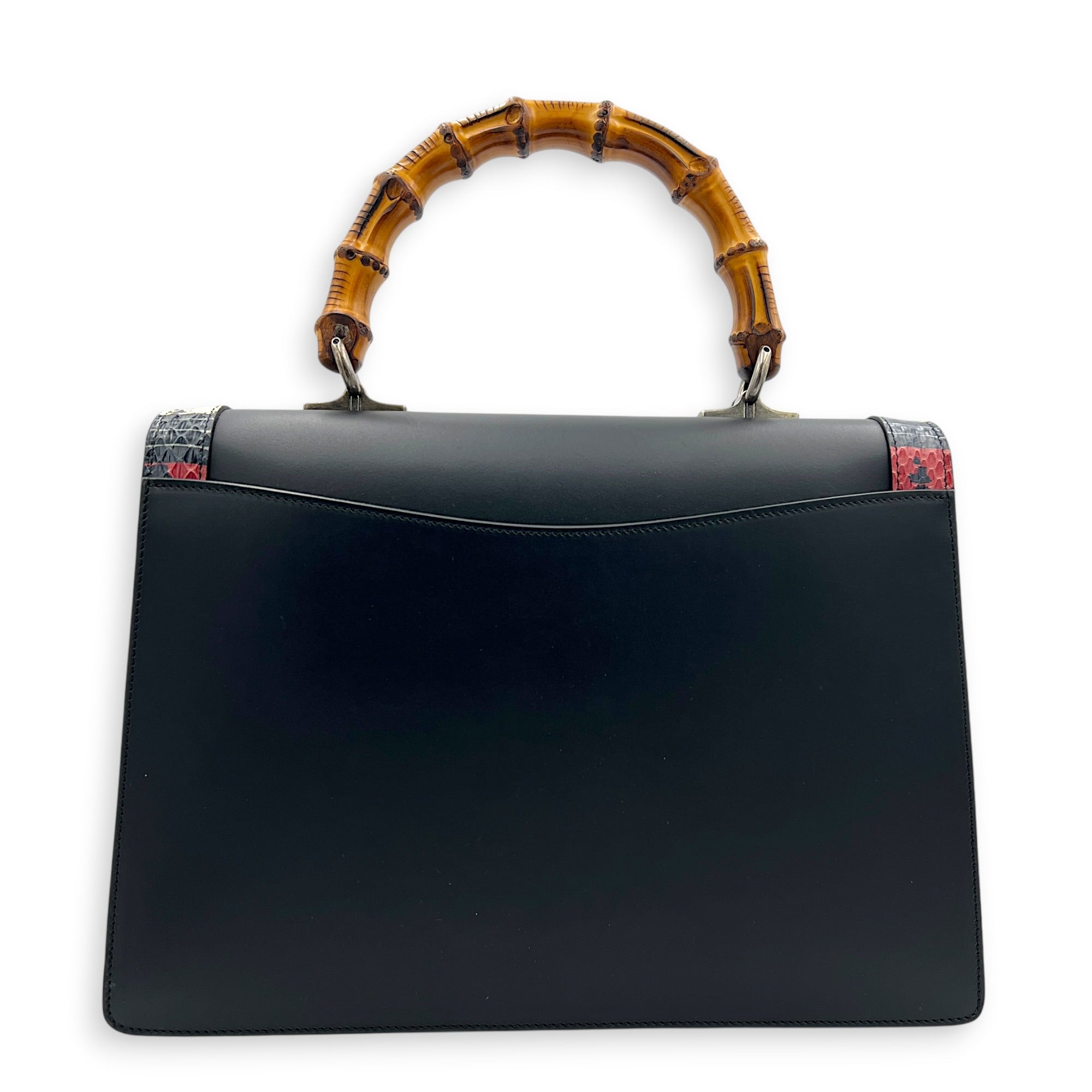 Bamboo Lilith Top Handle Bag in Calfskin, Gold hardware