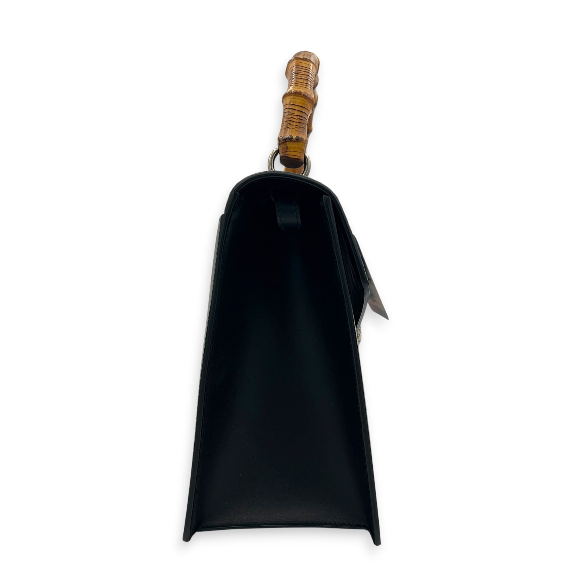 Bamboo Lilith Top Handle Bag in Calfskin, Gold hardware