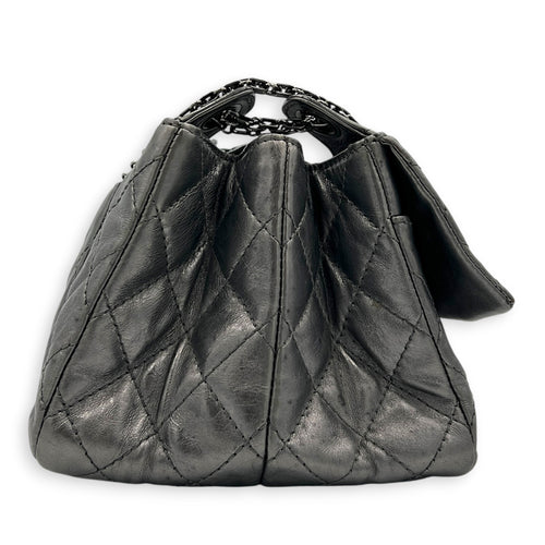 Double Vintage 2.55 Silver Shoulder Bag in Lambskin, Silver hardware