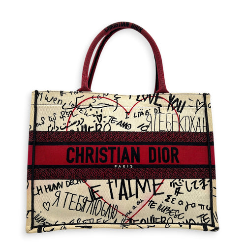 Book Tote Top Handle Bag Medium White in Jacquard