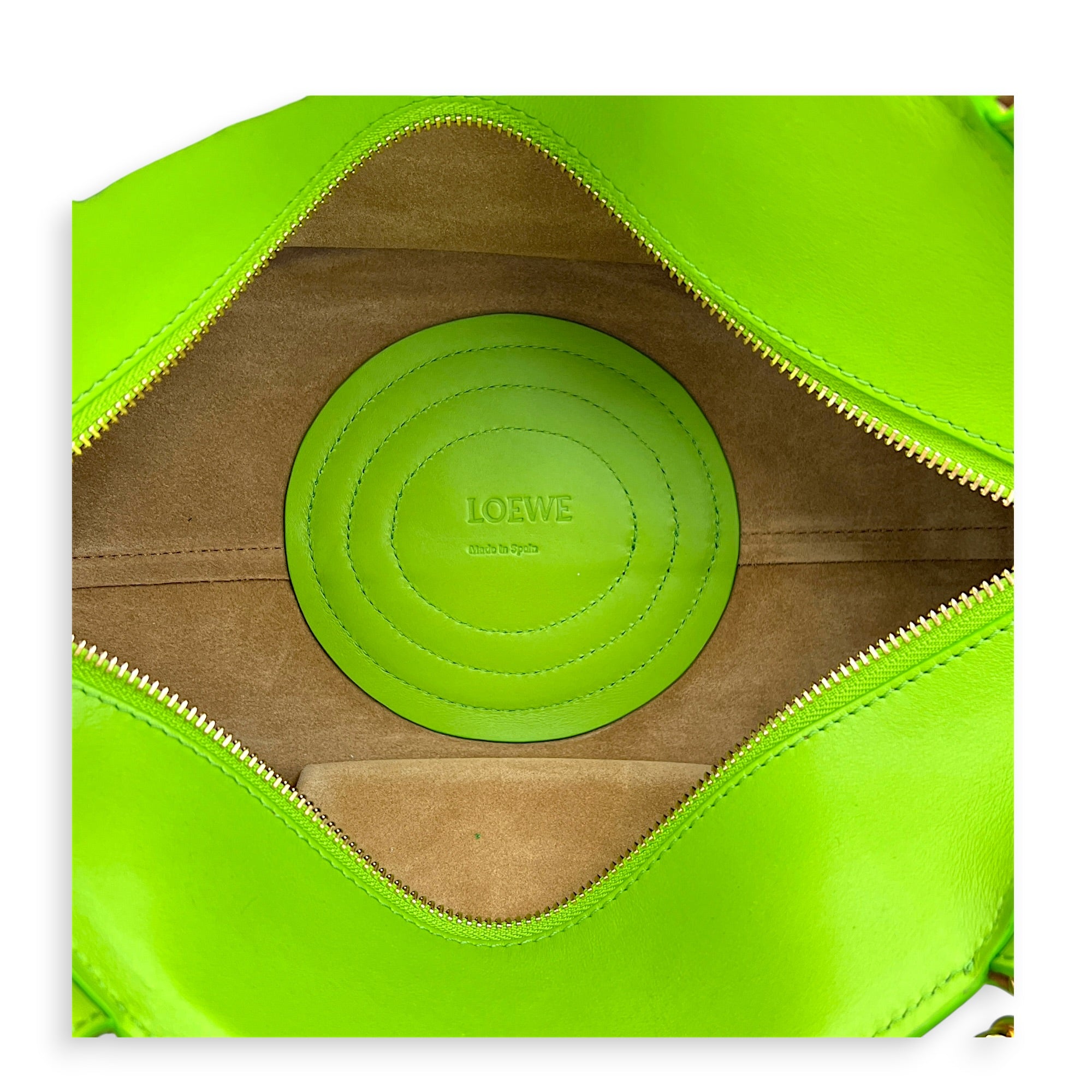 Paseo Top Handle Bag Green in Calfskin, Gold hardware