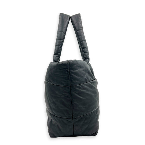 Coco Cocoon Tote Bag Black in Nylon, Silver hardware