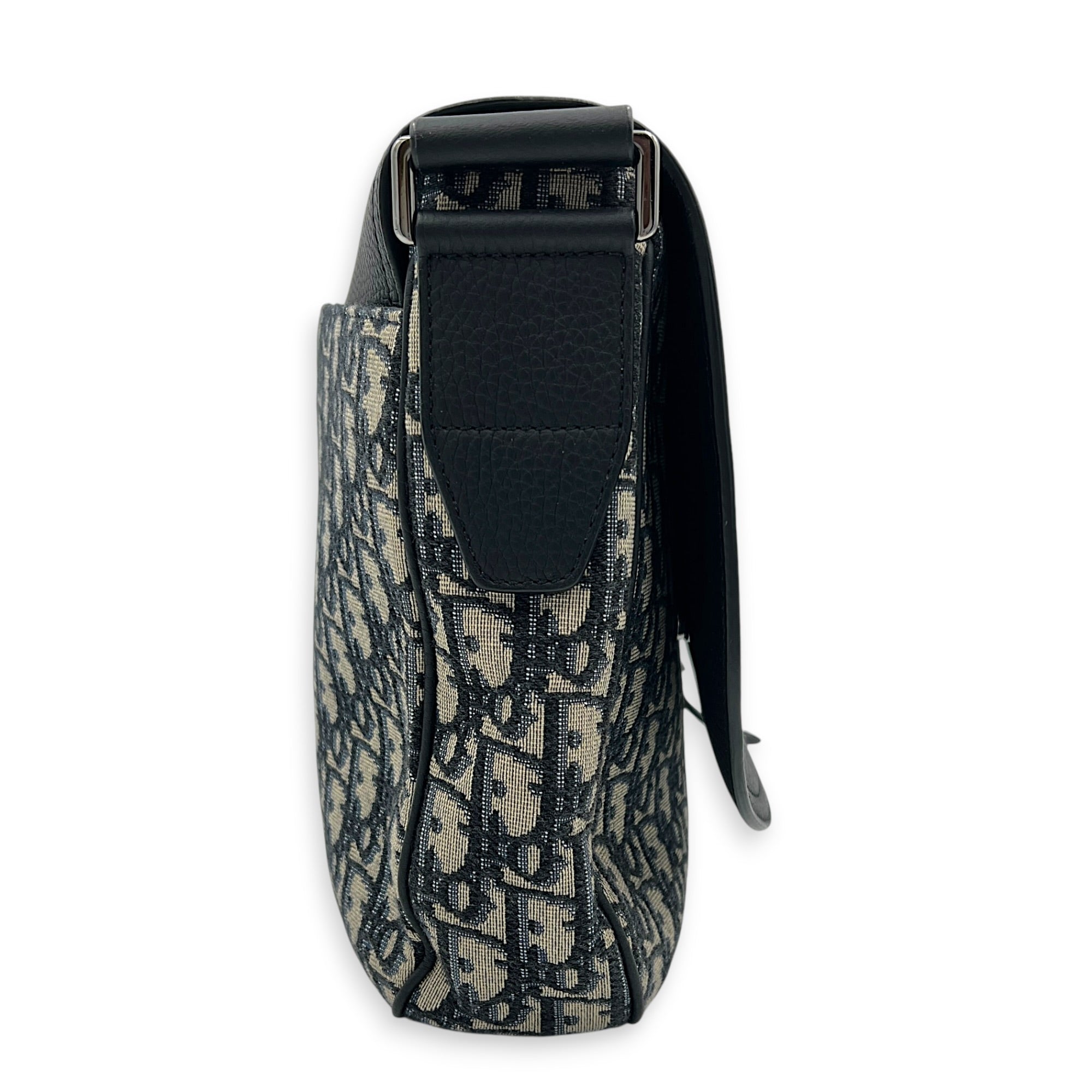Saddle Messenger Blue in Canvas, Silver hardware