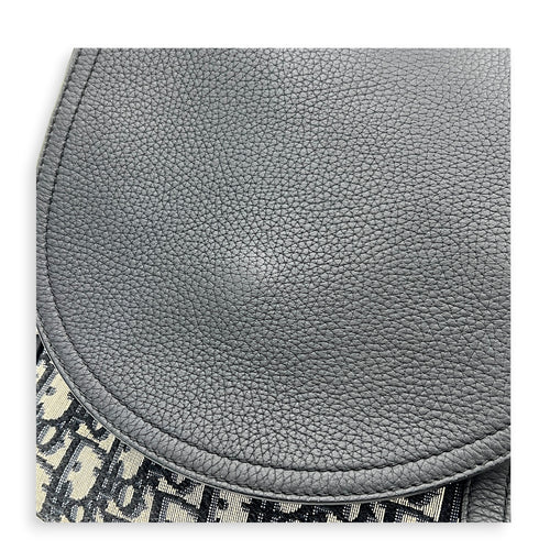 Saddle Messenger Blue in Canvas, Silver hardware