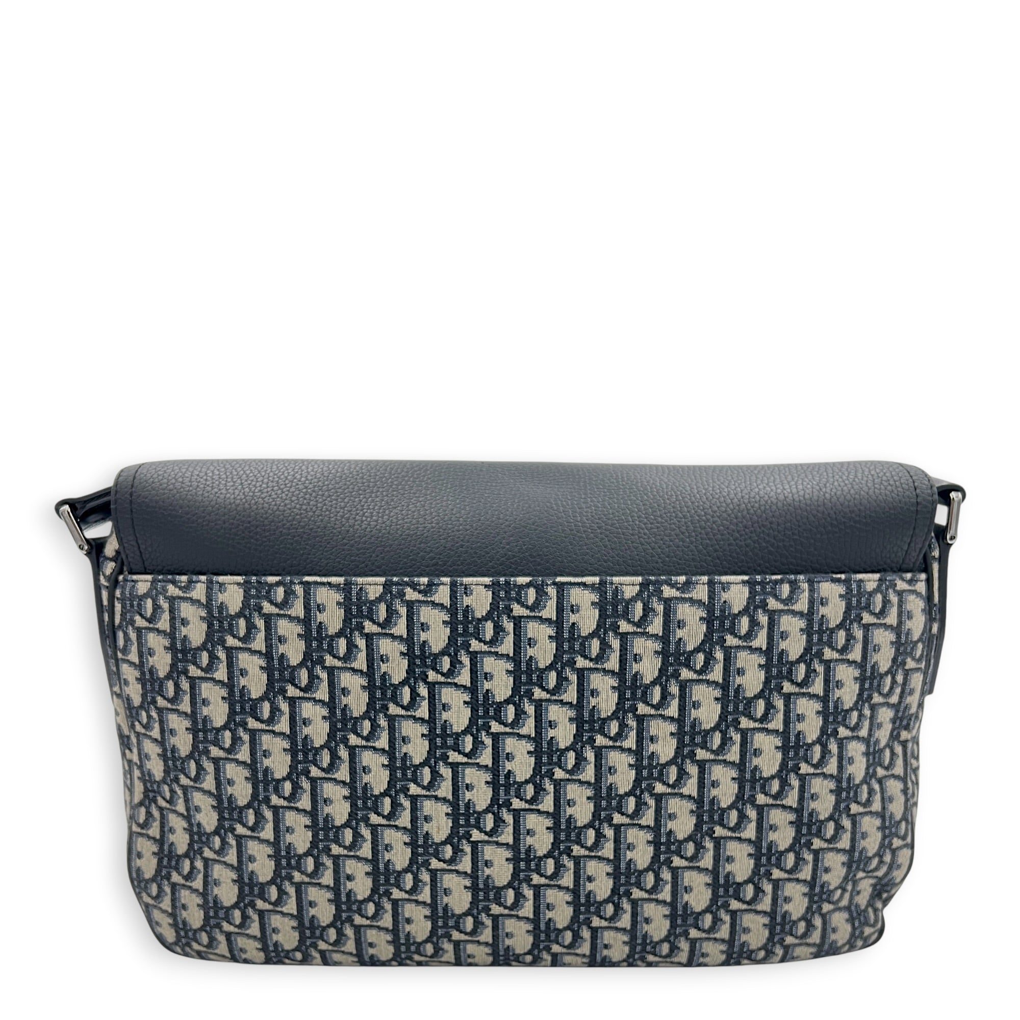 Saddle Messenger Blue in Canvas, Silver hardware