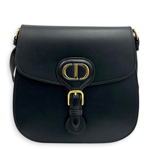 Bobby Frame Shoulder Bag Black in Calfskin, Gold hardware