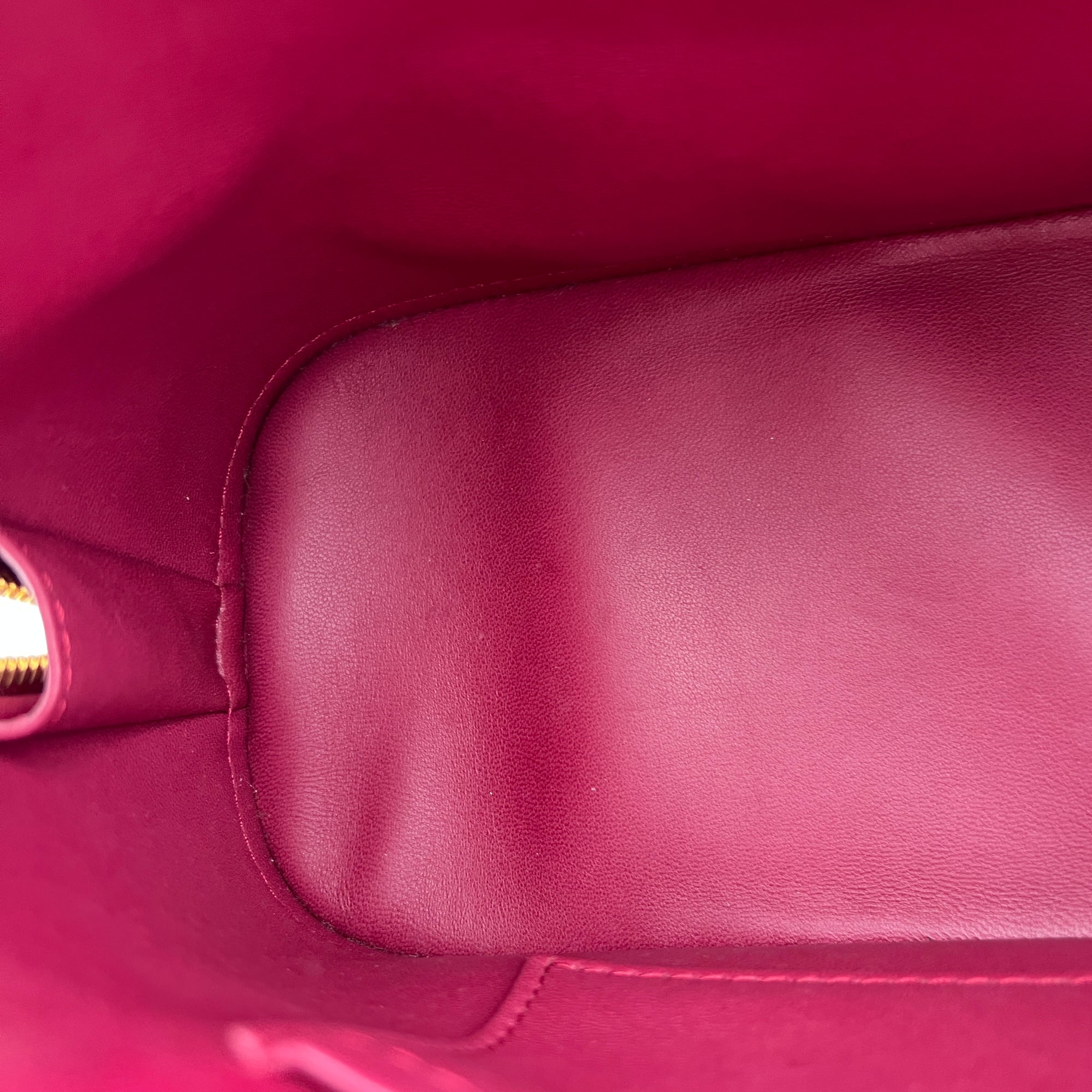 Alma Top Handle Bag BB Red in Ostrich, Gold hardware