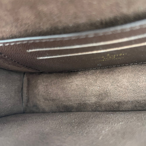 Lily Wallet On Chain Brown in Monogram Coated Canvas, Gold hardware