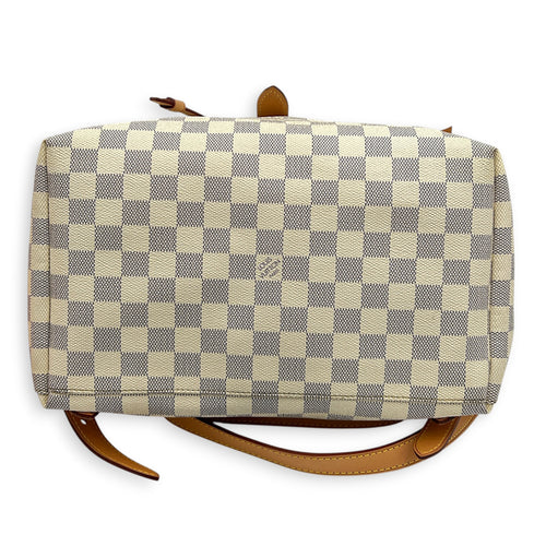 Serone Backpack White in Coated Canvas, Gold hardware