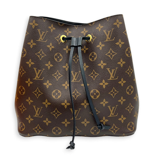 NeoNoe Bucket Bag Brown in Monogram Coated Canvas, Gold hardware