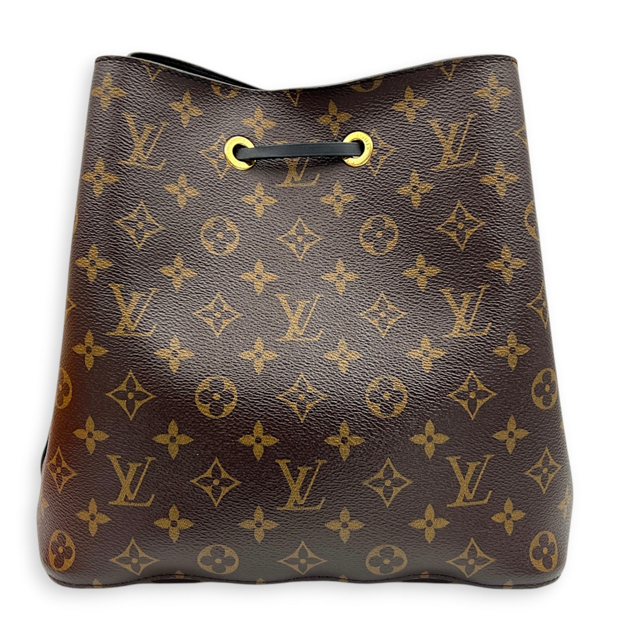 NeoNoe Bucket Bag Brown in Monogram Coated Canvas, Gold hardware