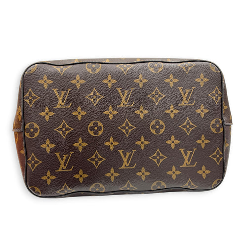 NeoNoe Bucket Bag Brown in Monogram Coated Canvas, Gold hardware