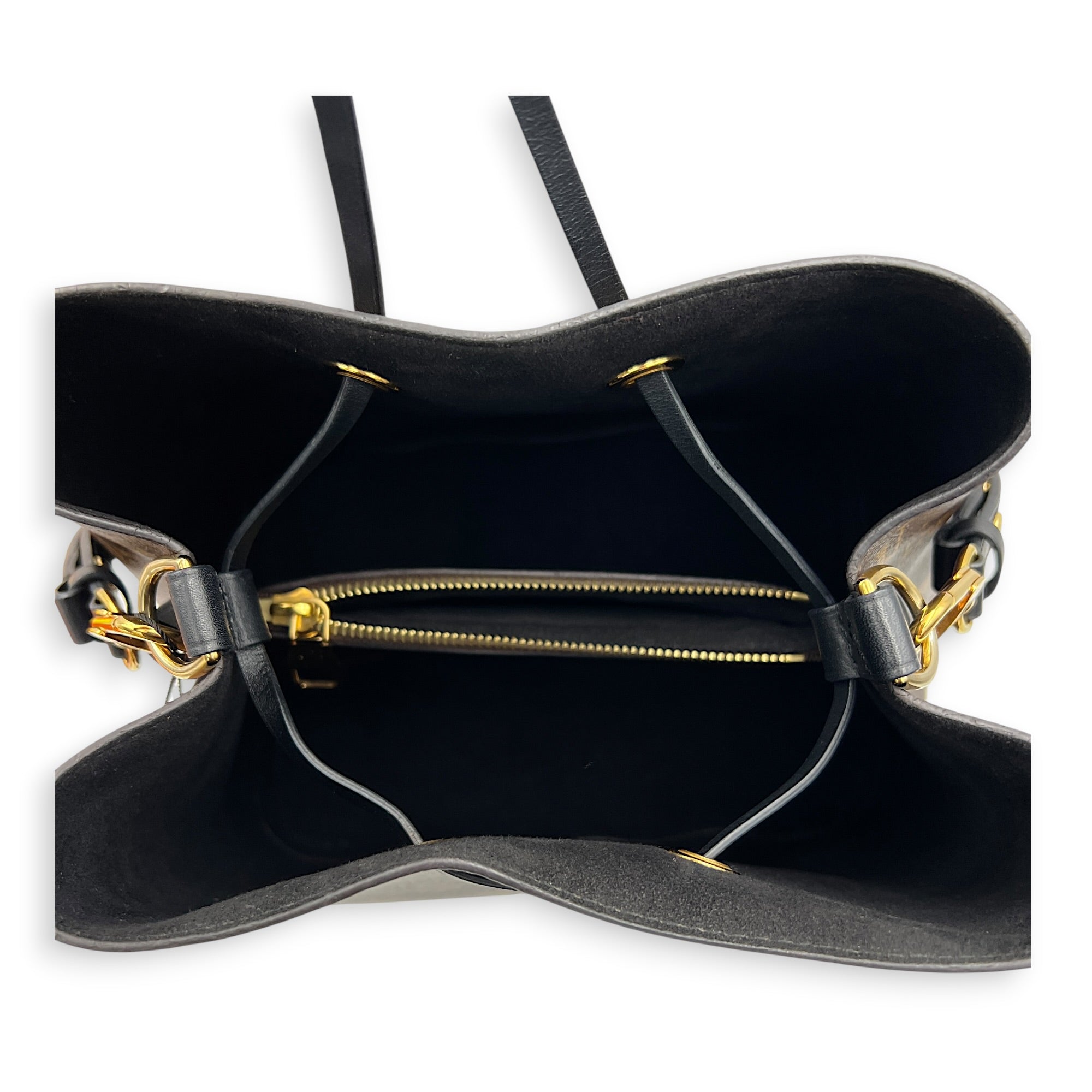 NeoNoe Bucket Bag Brown in Monogram Coated Canvas, Gold hardware