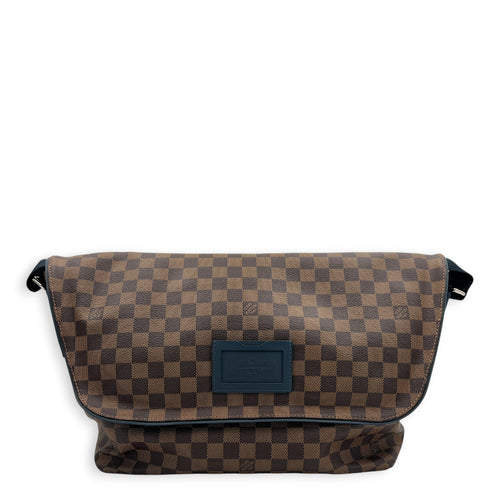 Sprinter Messenger MM Brown in Coated Canvas, Silver hardware