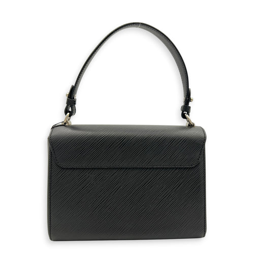 Twist Shoulder Bag MM Black in Epi Leather, Silver hardware