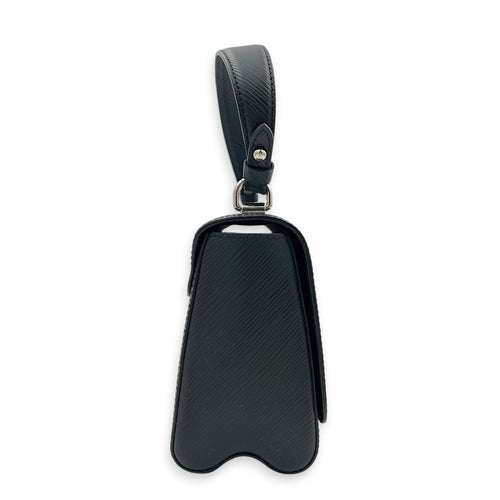 Twist Shoulder Bag MM Black in Epi Leather, Silver hardware