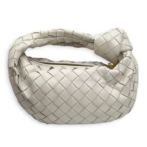 Jodie Top Handle Bag White in Lambskin, Gold hardware