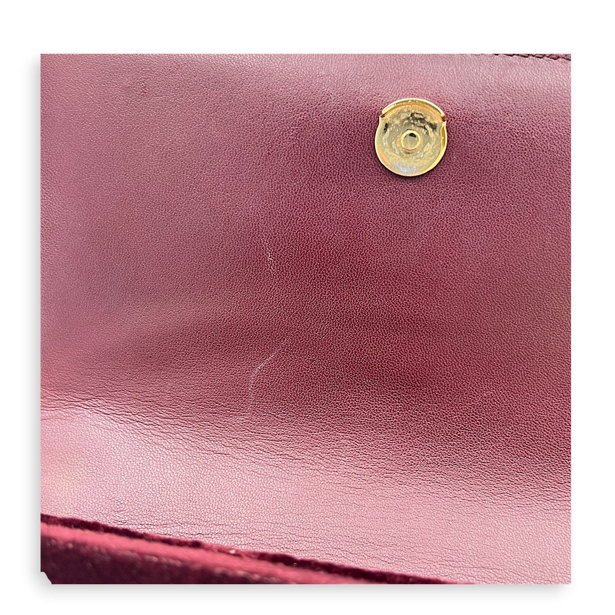 Sunset Shoulder Bag Burgundy in Velvet, Gold hardware