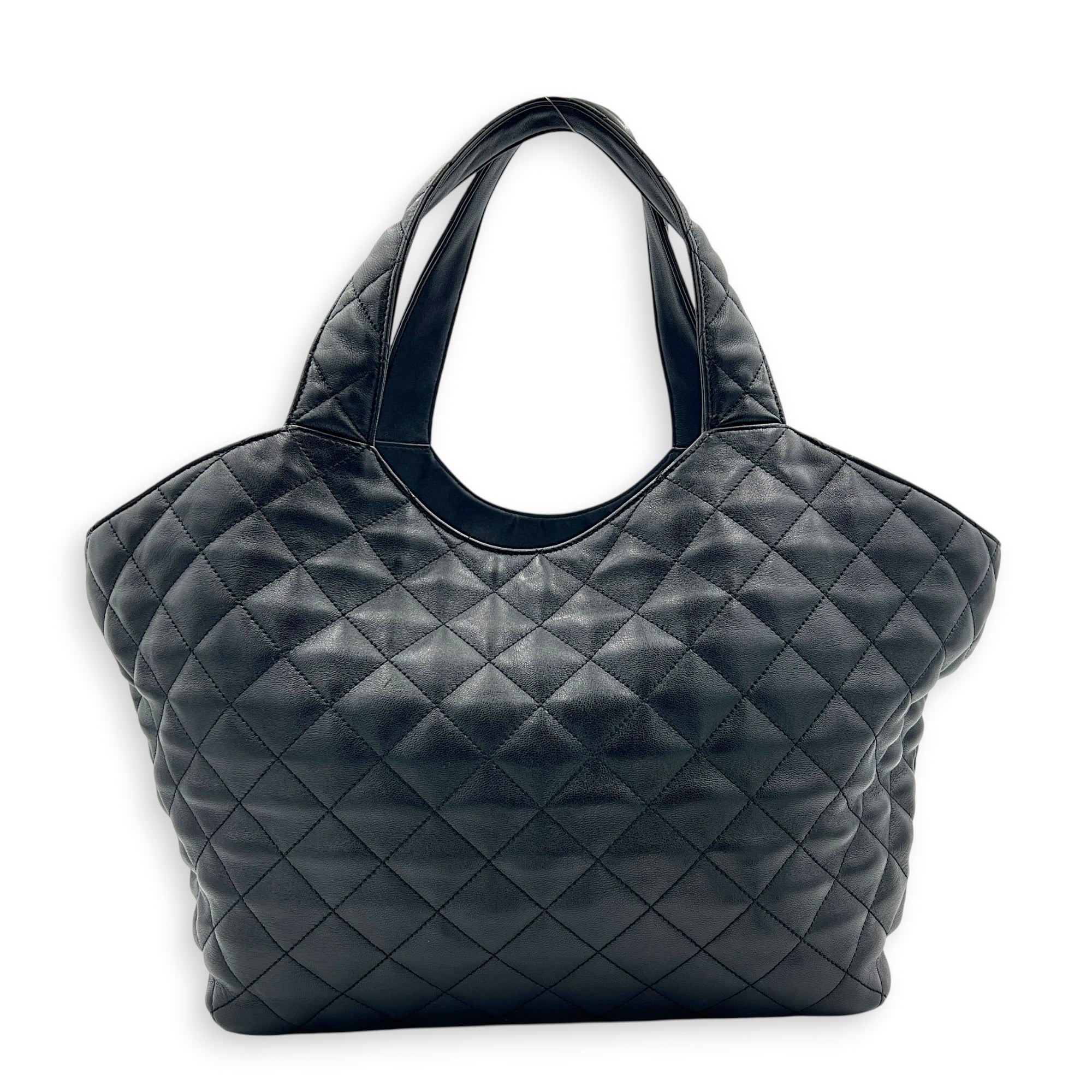 ICare Top Handle Bag Small Black in Lambskin, Gold hardware