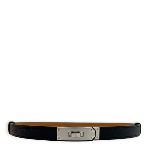 Kelly Noir Belt in Epsom, Palladium hardware