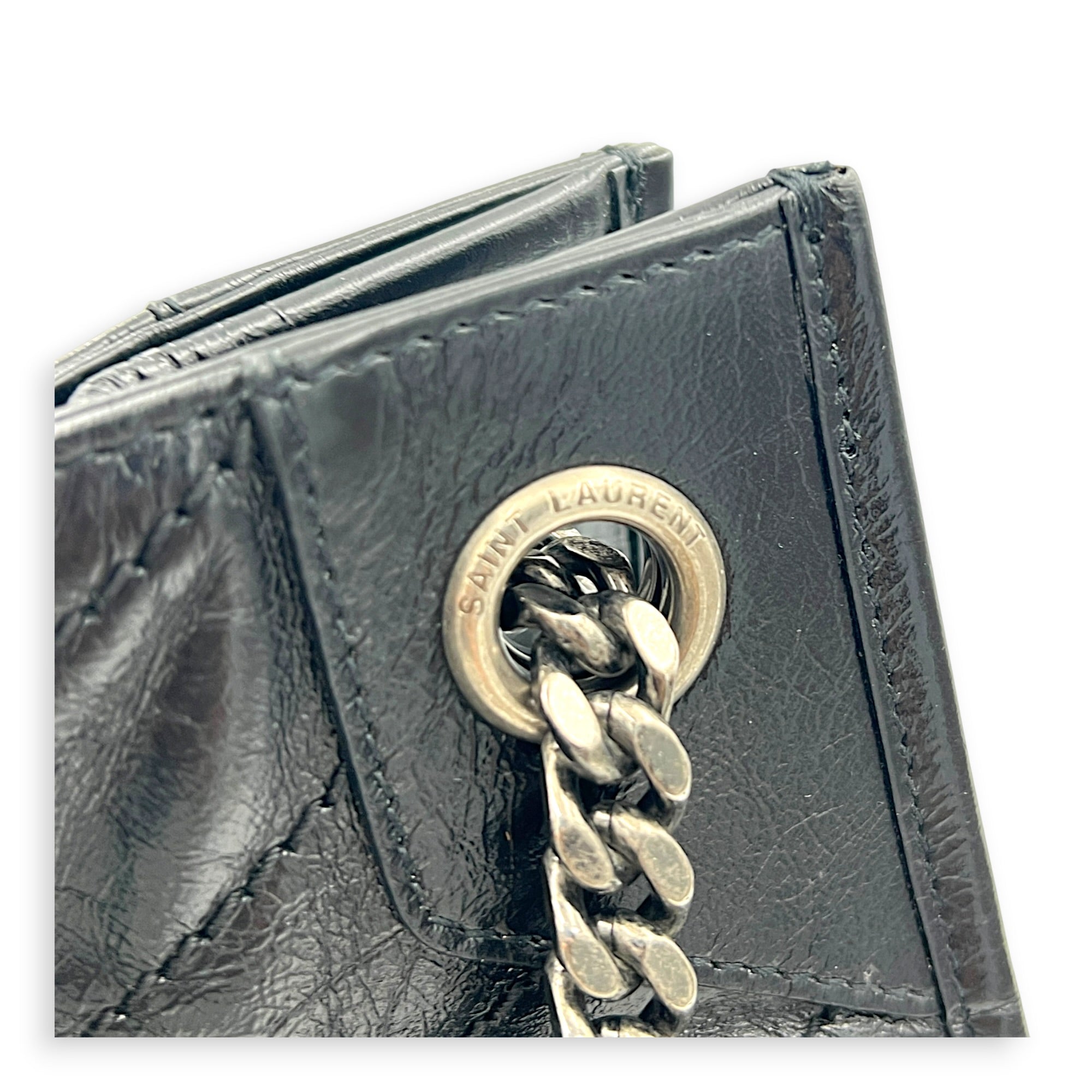 Niki Tote Bag Black in Calfskin, Ruthenium hardware