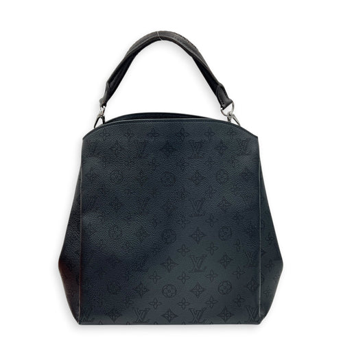 Babylone Shoulder Bag Black in Mahina Leather, Silver hardware