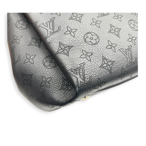 Babylone Shoulder Bag Black in Mahina Leather, Silver hardware
