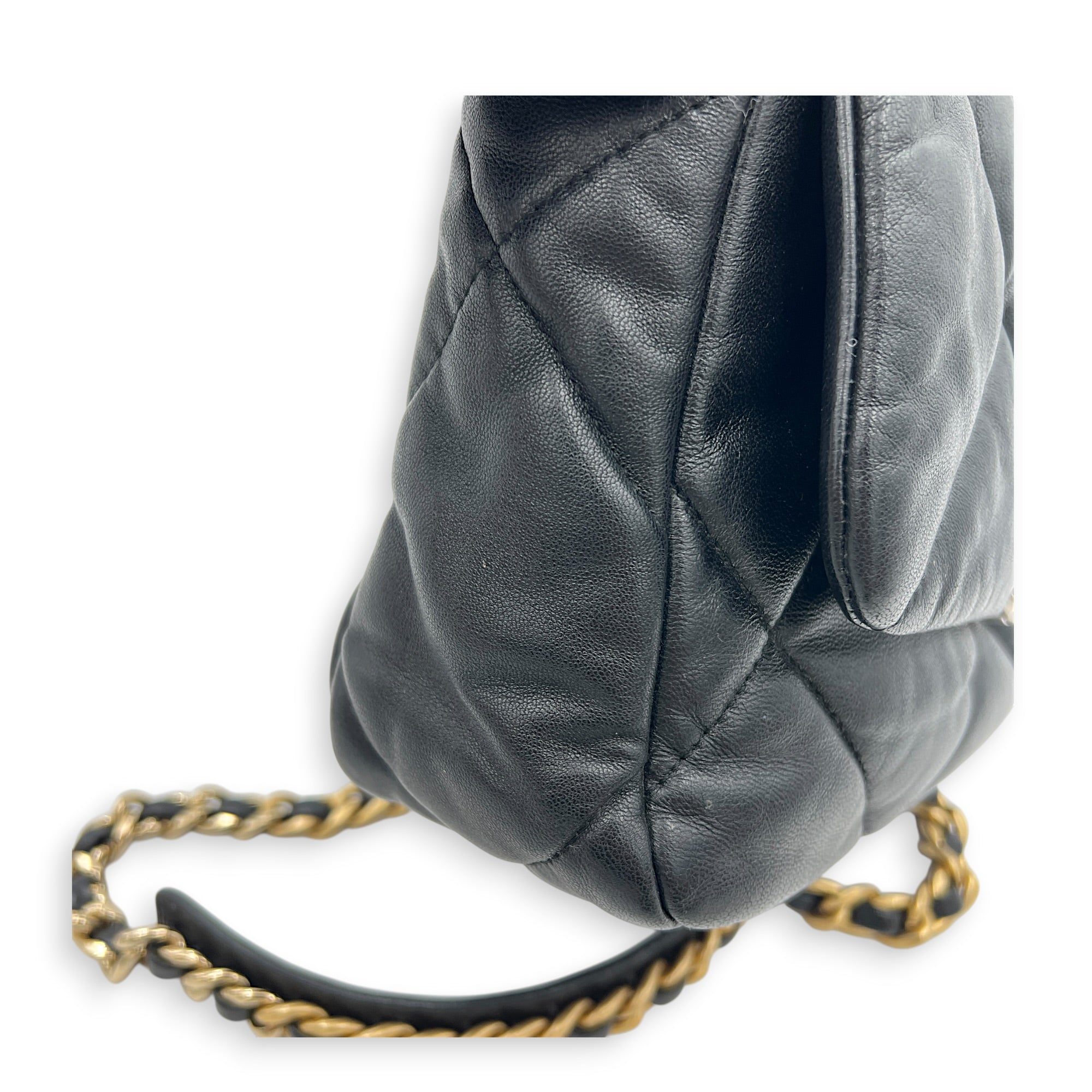 C19 Shoulder Bag Black in Lambskin, Mixed hardware
