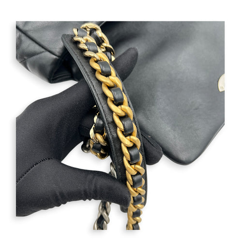 C19 Shoulder Bag Black in Lambskin, Mixed hardware