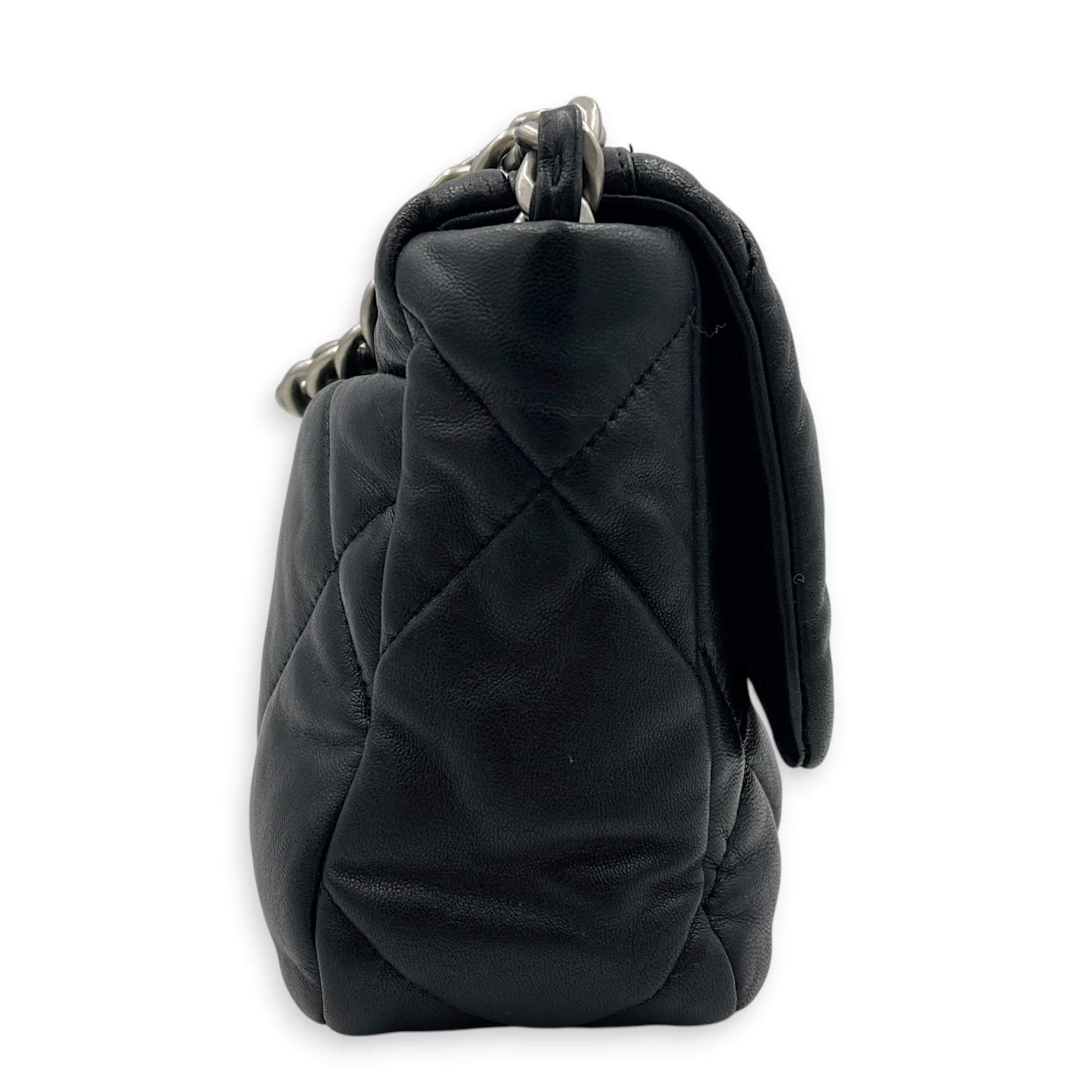 C19 Shoulder Bag Black in Lambskin, Mixed hardware