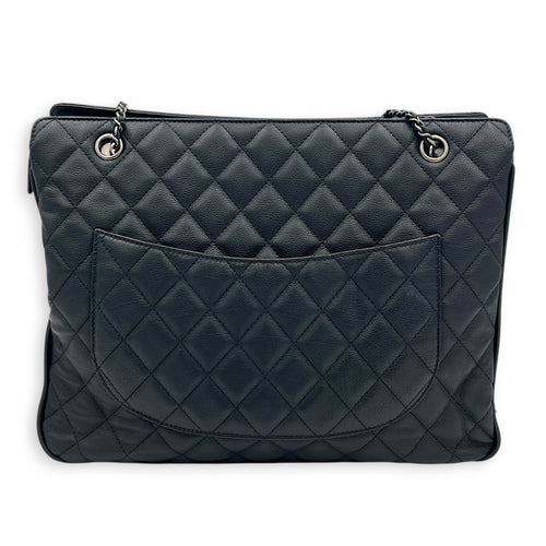 Frame In Chain Shopping Tote Bag Black in Calfskin, Silver hardware