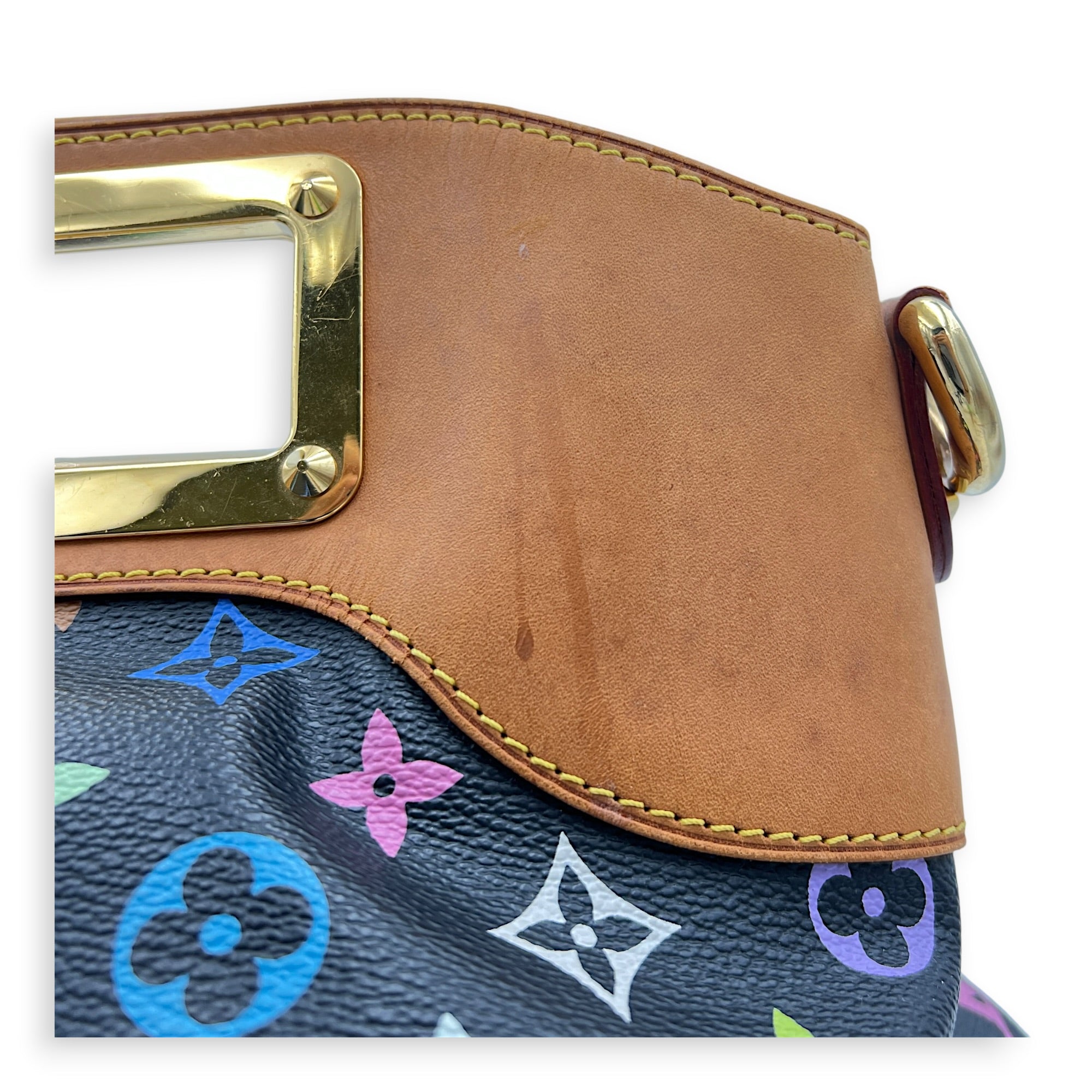 Judy Shoulder Bag Multi-colour in Monogram Coated Canvas, Gold hardware