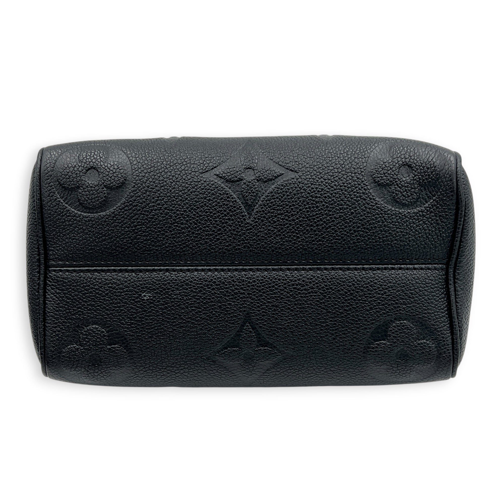 Speedy Bandouliere Top Handle Bag 20 Black in Empreinte Leather, Gold hardware